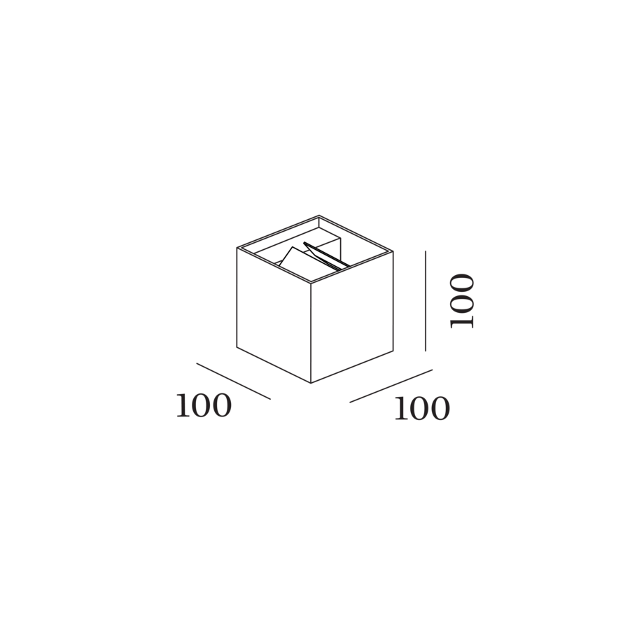 WEVER & DUCRÉ BOX WALL 1.0 Wandleuchte 6W 3000 K, 175 lm, IP20,