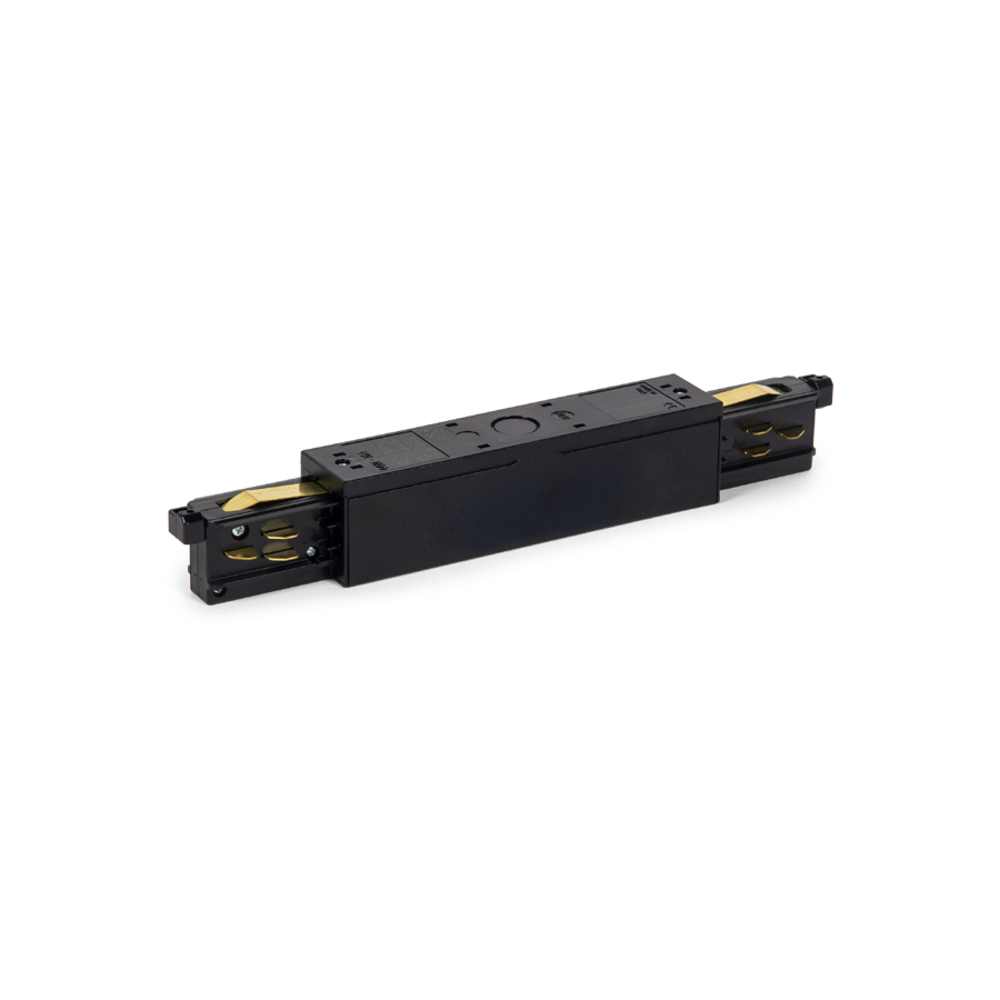 [90014225] WEVER & DUCRÉ 3-Phasen Schiene Einspeisung Mitte 253 x 38 mm (Schwarz)
