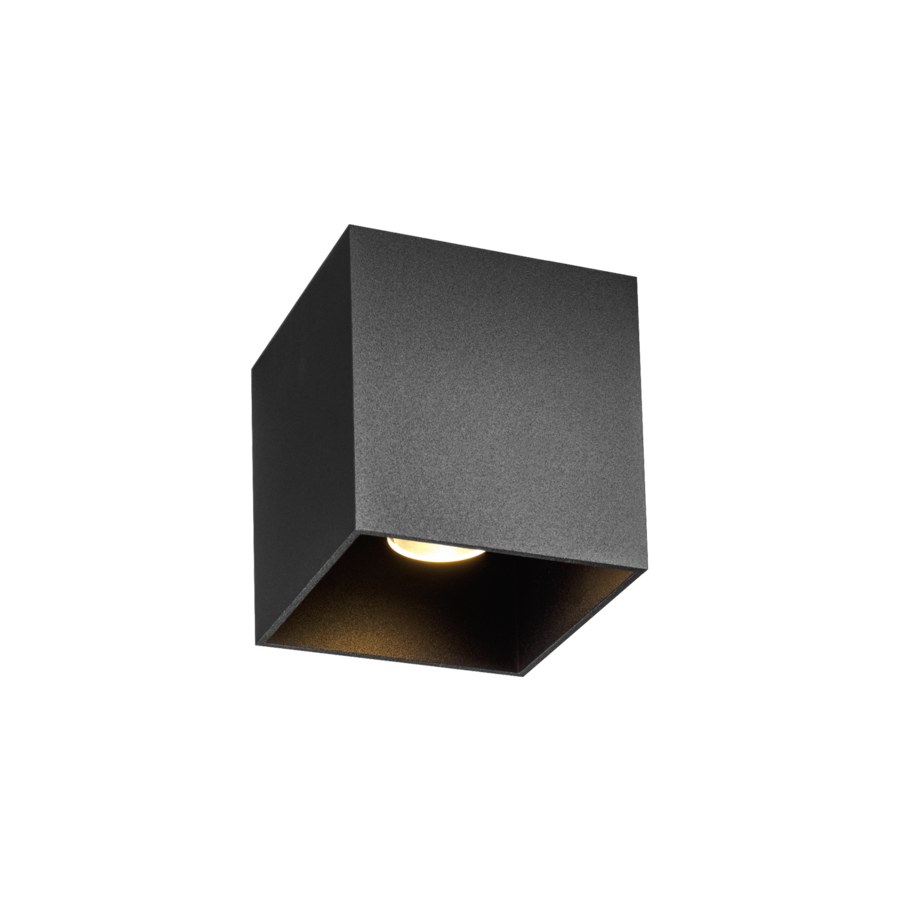 [735258B3] WEVER & DUCRÉ BOX OUTDOOR 1.0 Deckenleuchte 8W 3000K, 220-240VAC, dimmbar, CRI90 (Mattschwarz, 2700K)