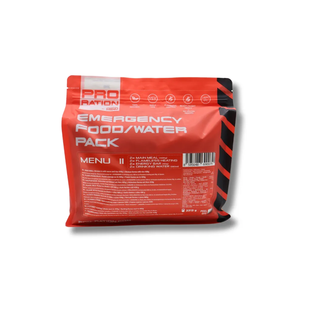 Proleafshop PRO Ration Emergency Pack Menu II - Food & Water
